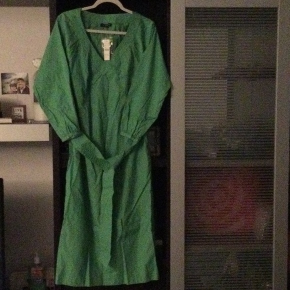 NWT J. Crew Poplin Dress XS - Picture 7 of 8